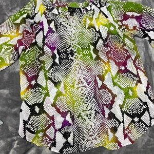 Worthington snake print blouse